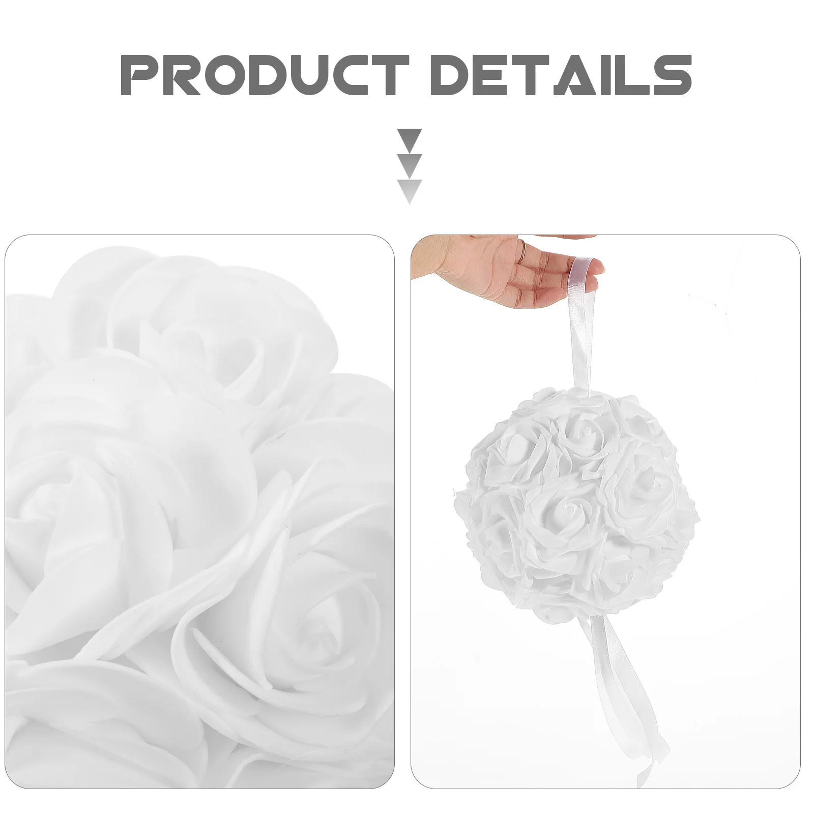

White PE Artificial Flowers Realistic Faux Wedding Ceremony Decorations Rose Decorations Wedding Party Banquet Floral Decor