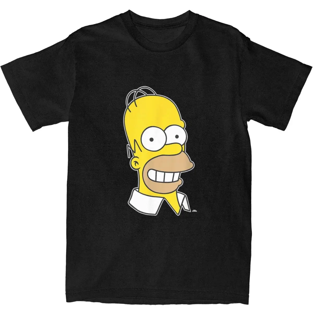 Homer Simpson Face T Shirt Hippie T-Shirts Short Sleeve Classic Tshirt Summer Cotton O Neck 4XL 5XL 6XL Top Tees