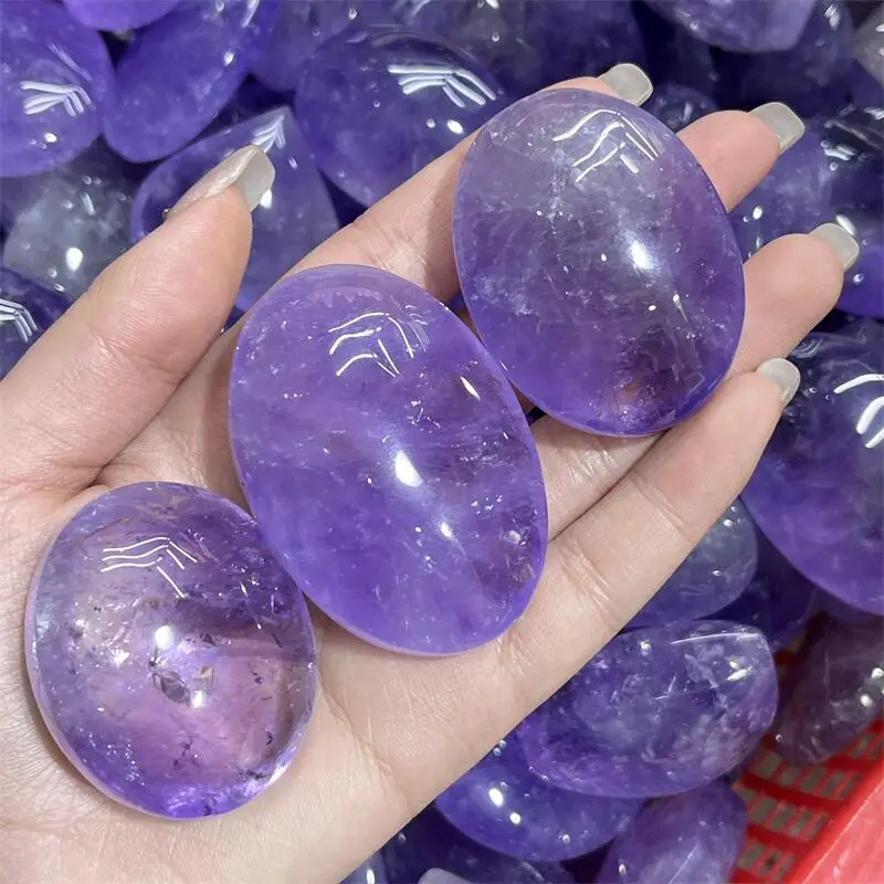 500g Natural Amethyst Palm Carving Polished Energy Gems Reiki Healing Gift Home Decor Aquarium decoration 1PCS