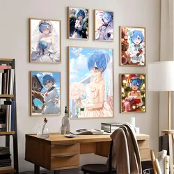 Rem Re zero Poster Movie Sticky Posters Retro Kraft Paper Sticker DIY Room Bar Cafe Aesthetic Art Wall Painting