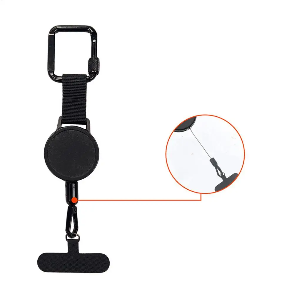 Einziehbarer Diebstahlschutz-Telefonhalter mit Karabiner, Anti-Fall-Telefonband, Handy-Sicherungsriemen für Outdoor-Aktivitäten und Wandern – Detail 8