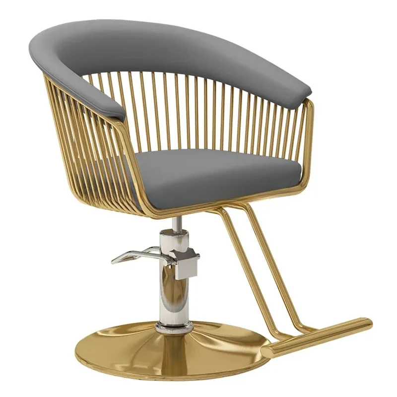 

Barbershop Salon Barber Chair Luxury Comfort Gold Swivel Design Barber Chair Beauty Hairdressing Furniture