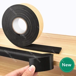Self Adhesive Sponge Seal Strip Thicken Black EPDM Rubber Single Sided Adhesive Soundproof Foam Anti-collision Seal Gasket