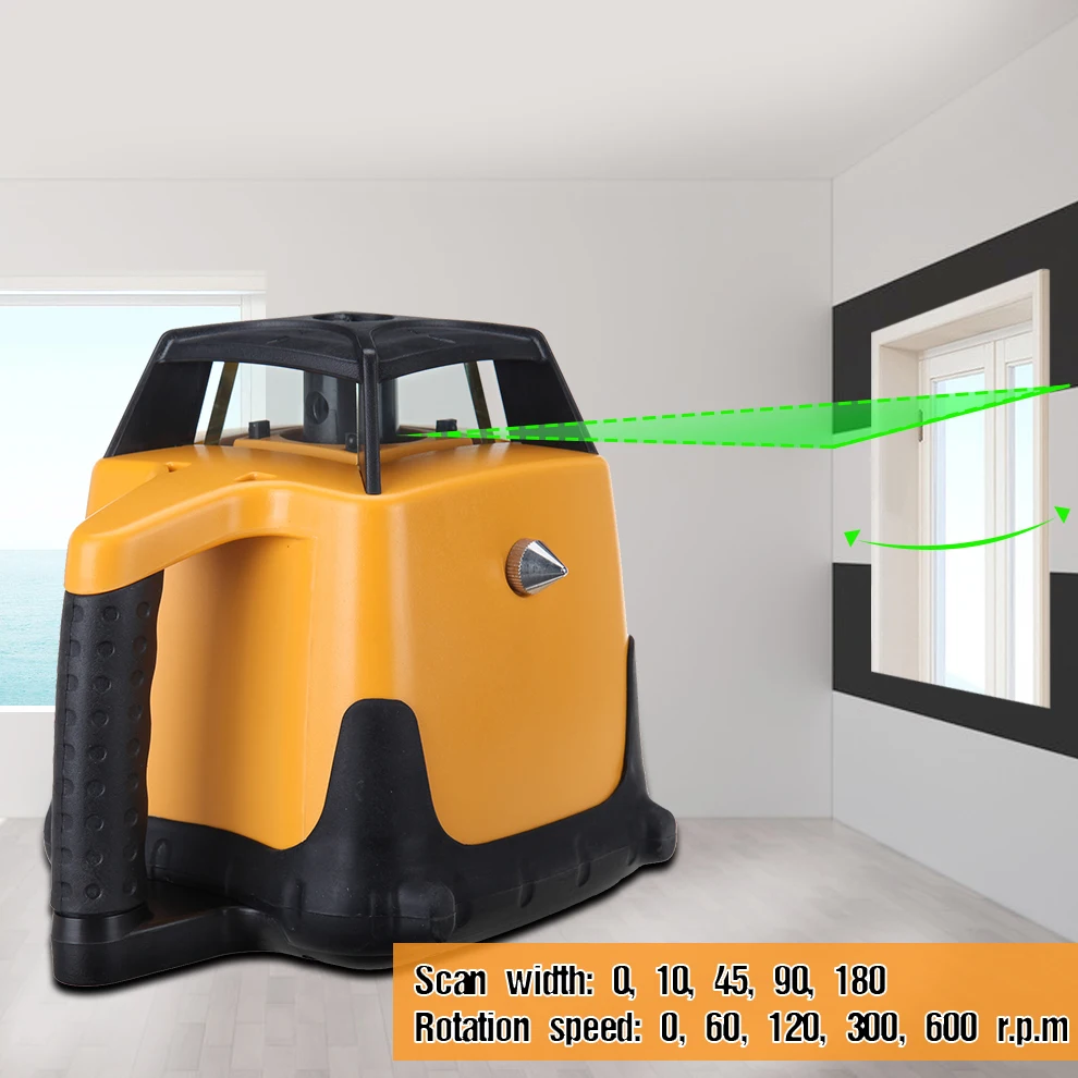 Samger 360 Rotary Laser Level 500M Range Green/Red Beam Self-Leveling Vertical Horizontal Cross Line Measurement Tools+Tripod