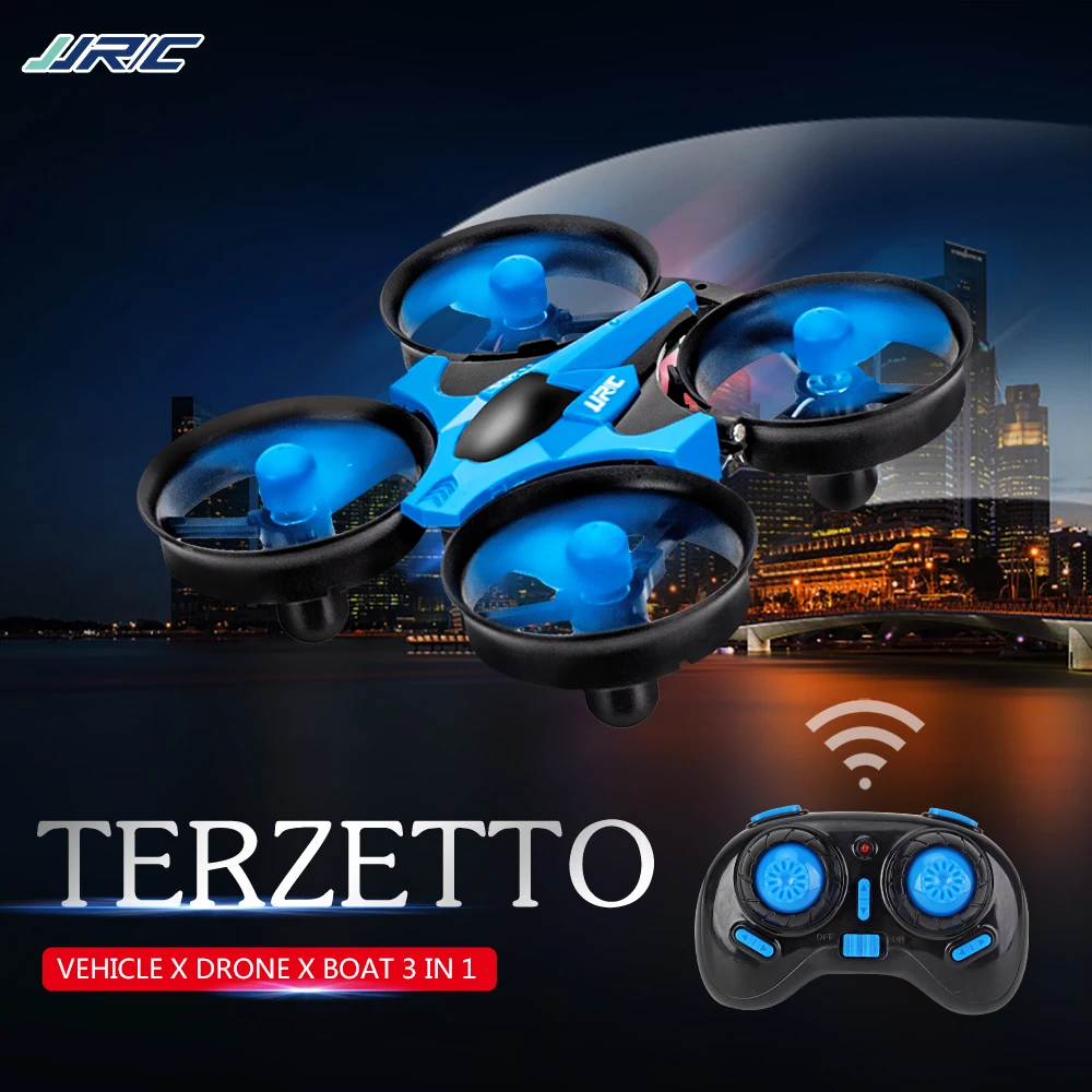 JJRC H36F RC Mini Drone Altitude Hold modalità Headless 3 in 1 Sea land Air flight 2.4G 6-Axis Quadcopter Boat RC elicottero giocattolo per bambini