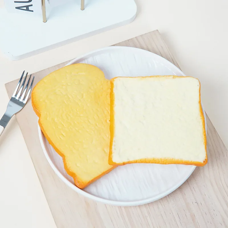 

Artificial Toast Slice Bread PU Soft Simulation Toast Bread Model Simulation Sandwiches Fake Bread Toys Photo Props Home Decor