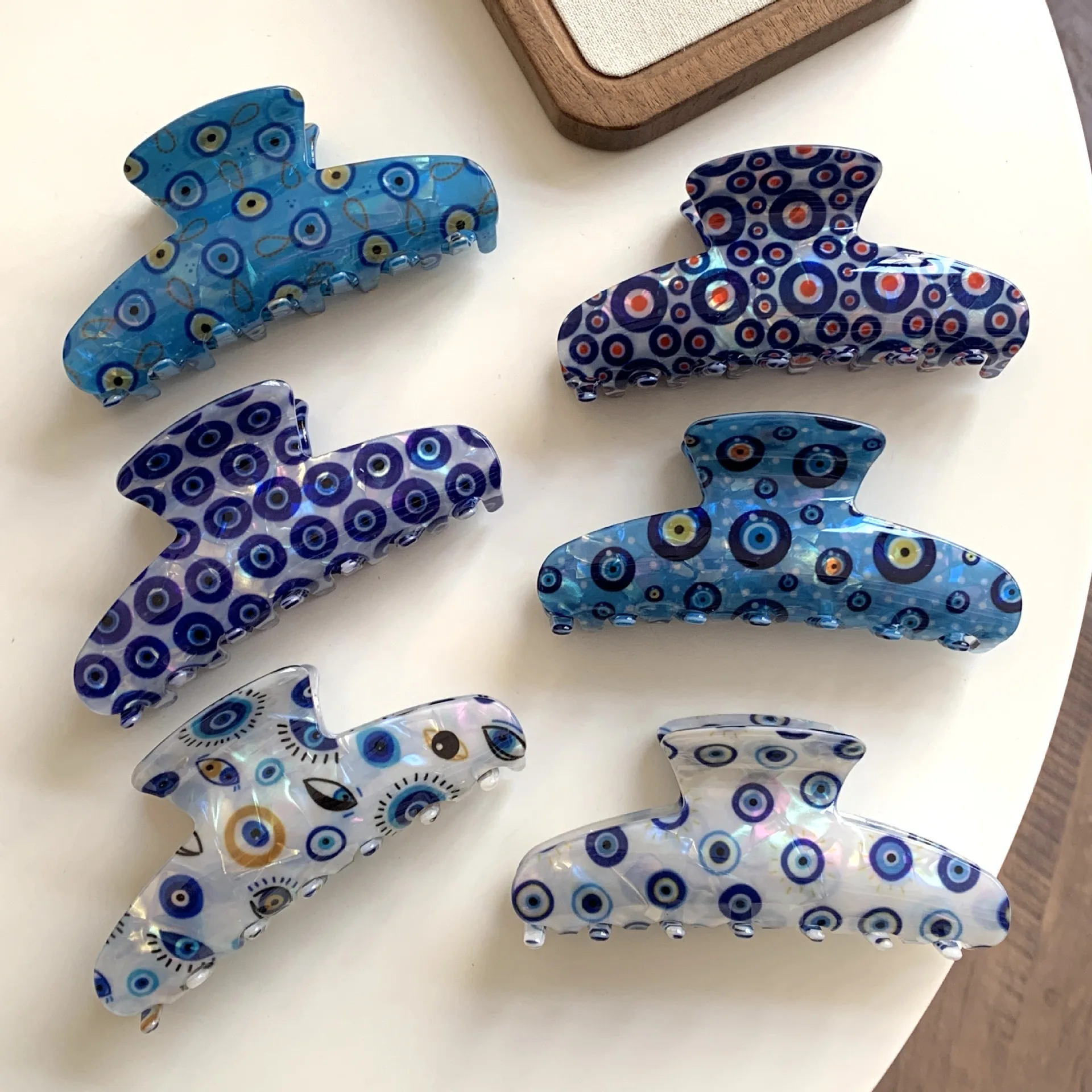 

Креативная заколка для волос «Волшебный глаз» в форме краба, большая, персонализированная, модный аксессуар для волос для женщин и девушек