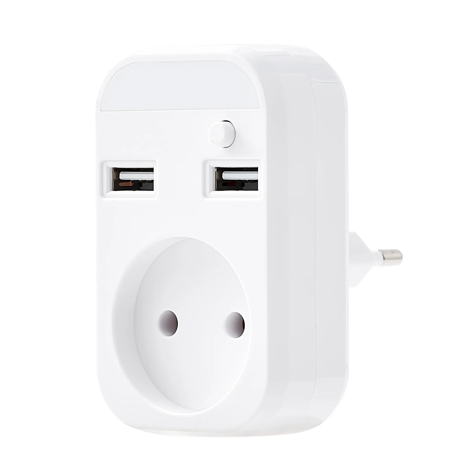 USB Socket  Adapter  EU Standard Outlet And Night Light With Switch EU Plug To EU And US Plug To EU A8