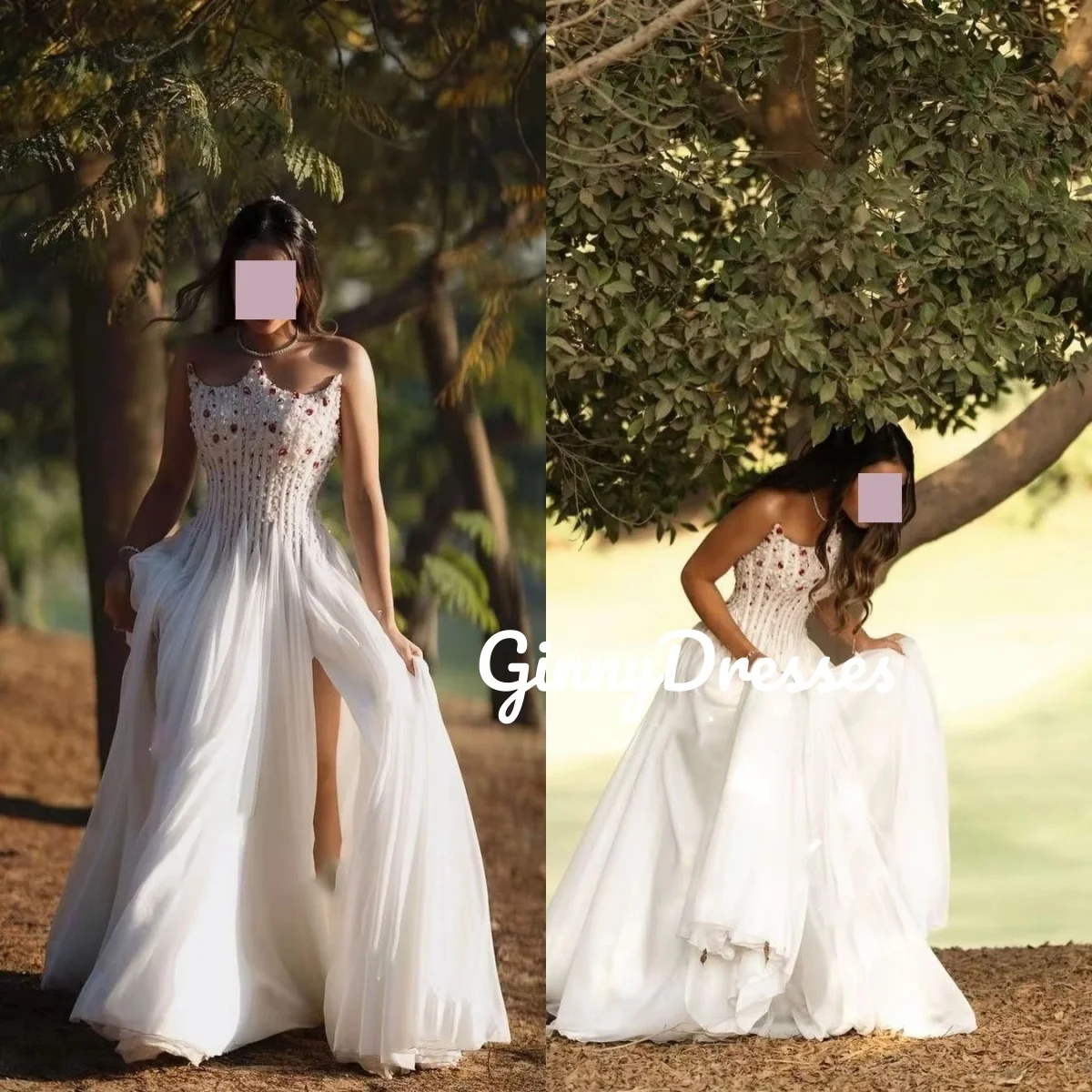 

Dubai Customize Luxury Evening Dresses Sweetheart A-Line Floor-Length Wedding Party Dress Ruffle Chiffon Zipper Up Dresses