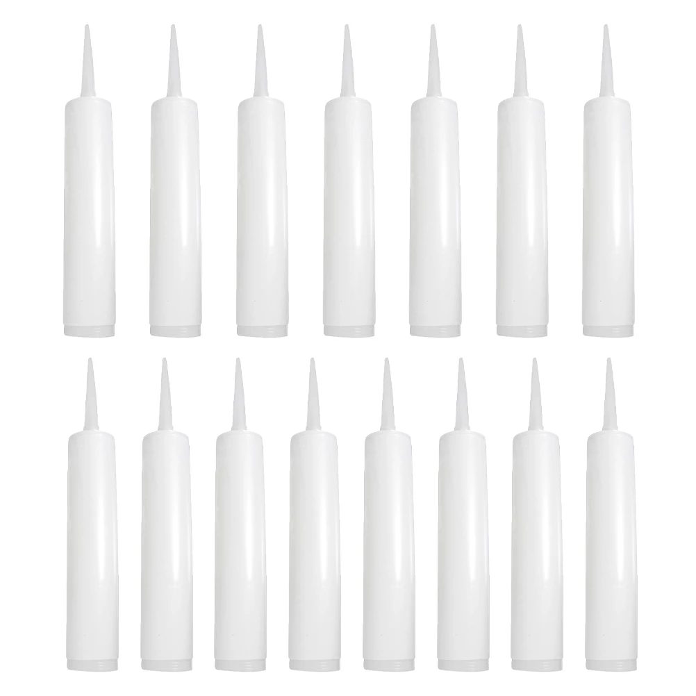 

15pcs Empty Caulking Tubes Fillable Sealant Rubber Replacement Durable Practical Versatile Repair Leaks Mixing Colors