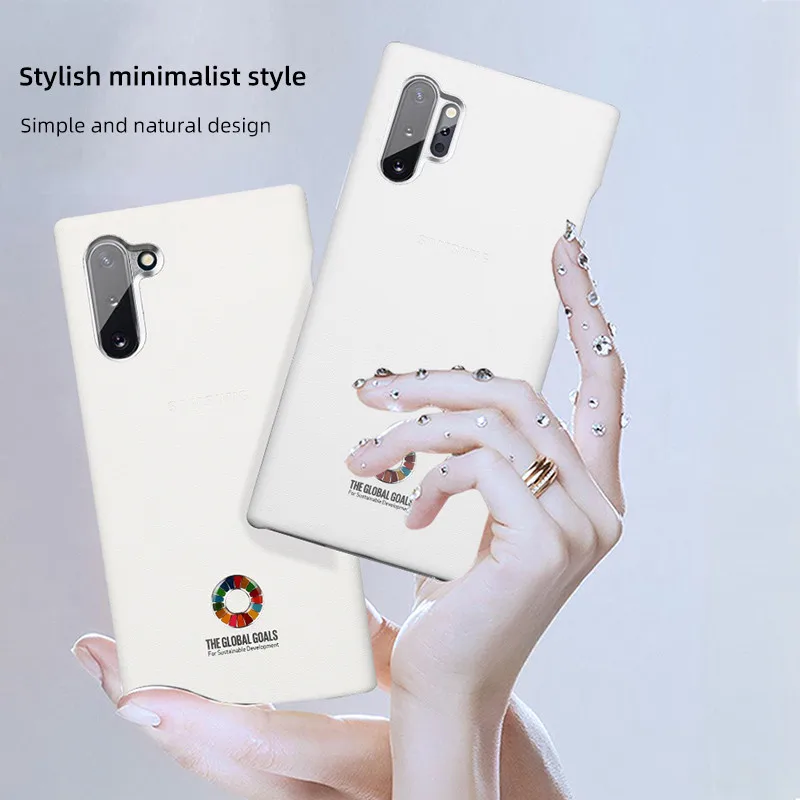 Genuine Cowhide Leather Phone Case for Samsung Galaxy Note 10 Luxury White Back Cover Clearance Big Sale