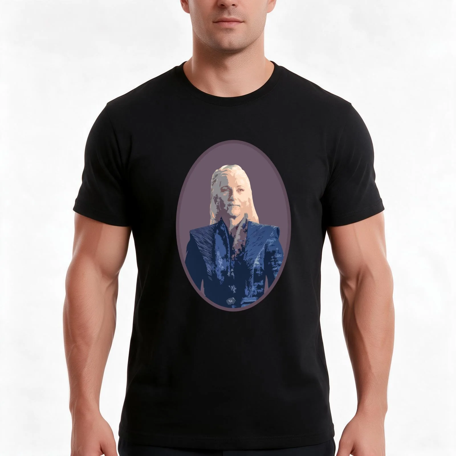 Rhaenys Portrait - queen who never was T-Shirt Summer Casual Cotton Tee Oversized Streetwear Tops Vintage Graphic Print