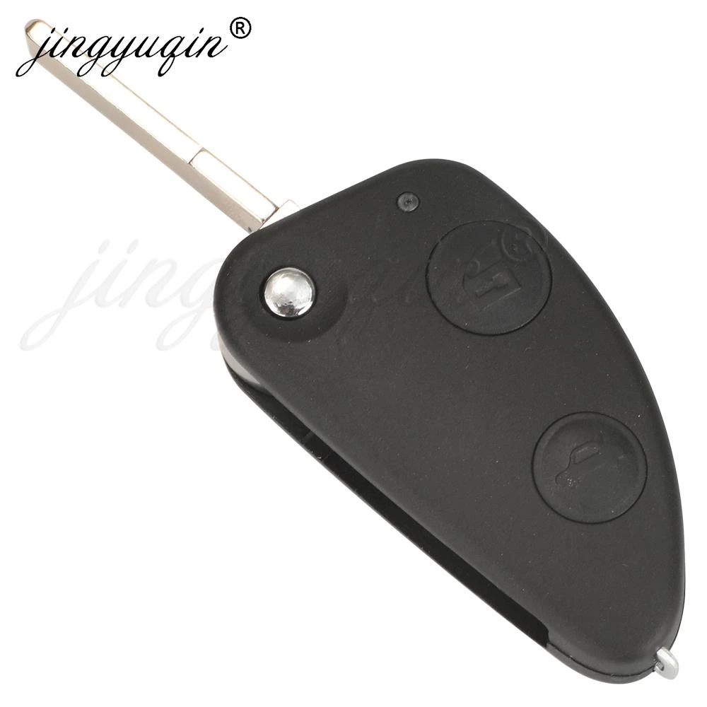 jingyuqin 433MHZ ID48 Chip Remote Car Key Combo Flip Fob 2/3 Button SIP22 Blade for Alfa Romeo 147 156 166 GT 159 1999-2008