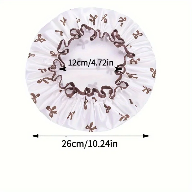 Waterproof Double-Layer Butterfly Bath Cap, Adjustable Elasticity, Suitable for Washing Face, Blow-Drying Hair, Makeup, Bathroom Dec
