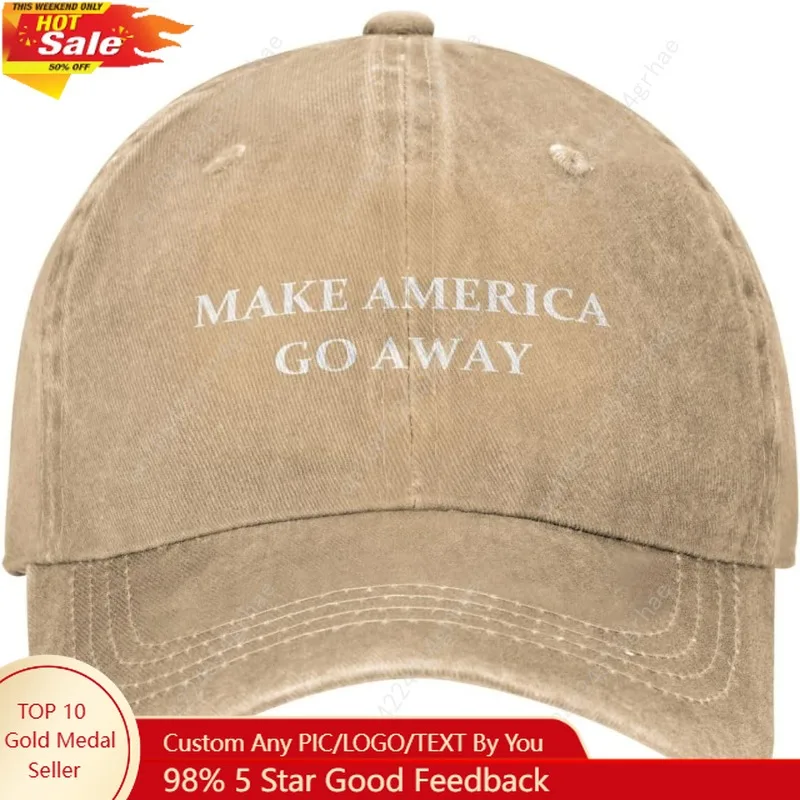 

qwumub Make America Go Away Hats for Mens Greenlanders Greenland Mens Hats Make America Go Away Hat
