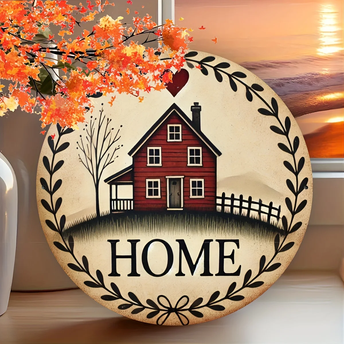 Papan Logam Bulat Gambar Burun - Home Decor Tree ulasan dan harga