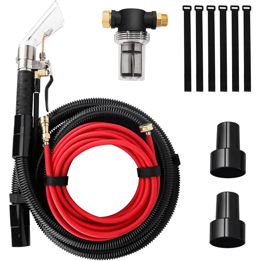 

Portable Extractor Kit for Home and Auto Cleaning: Wand, Hose, and Adapter Included