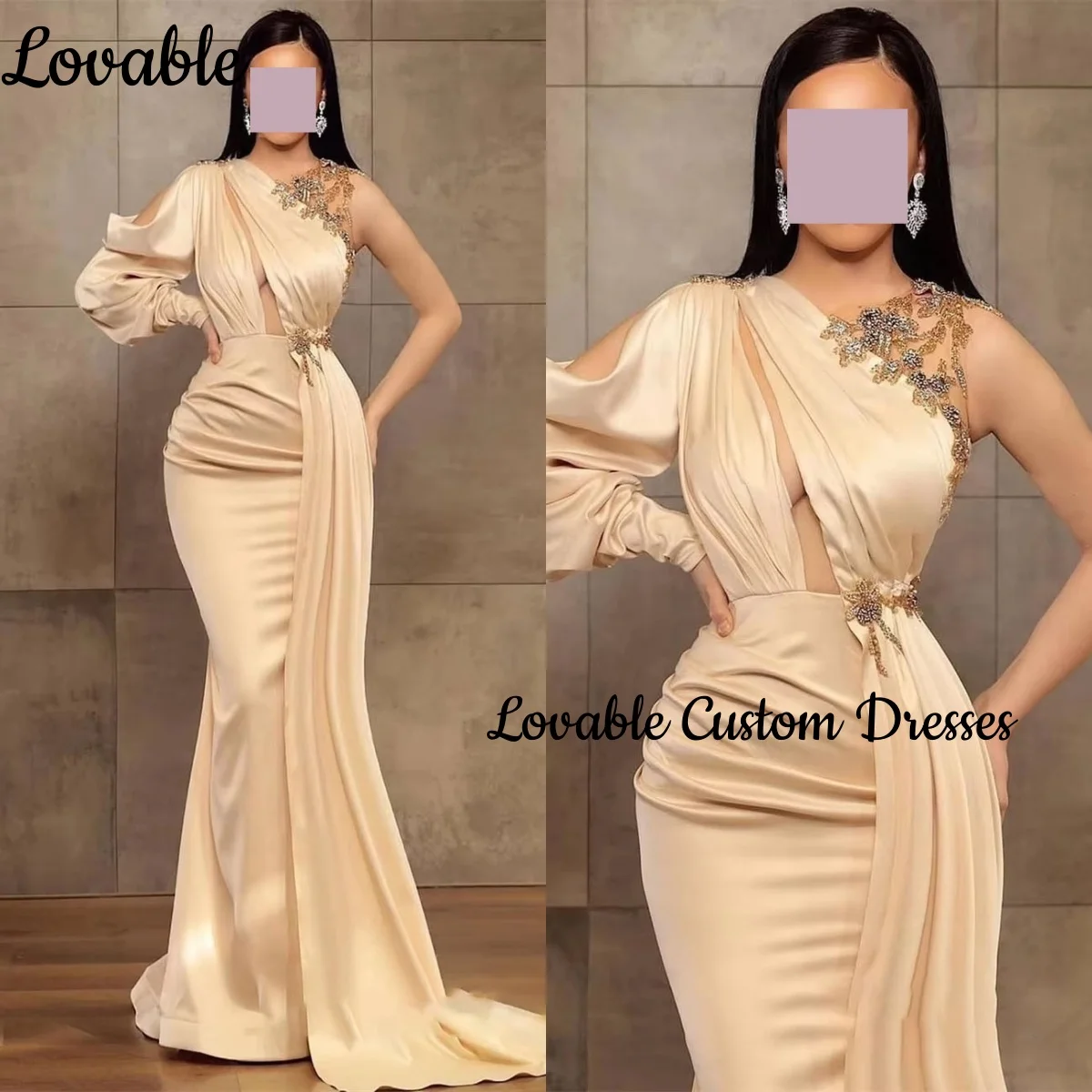 

Элегантные вечерние платья на заказ Русалка с овальным вырезом длиной до пола, платья для особых мероприятий, бисер на молнии, Vestidos De