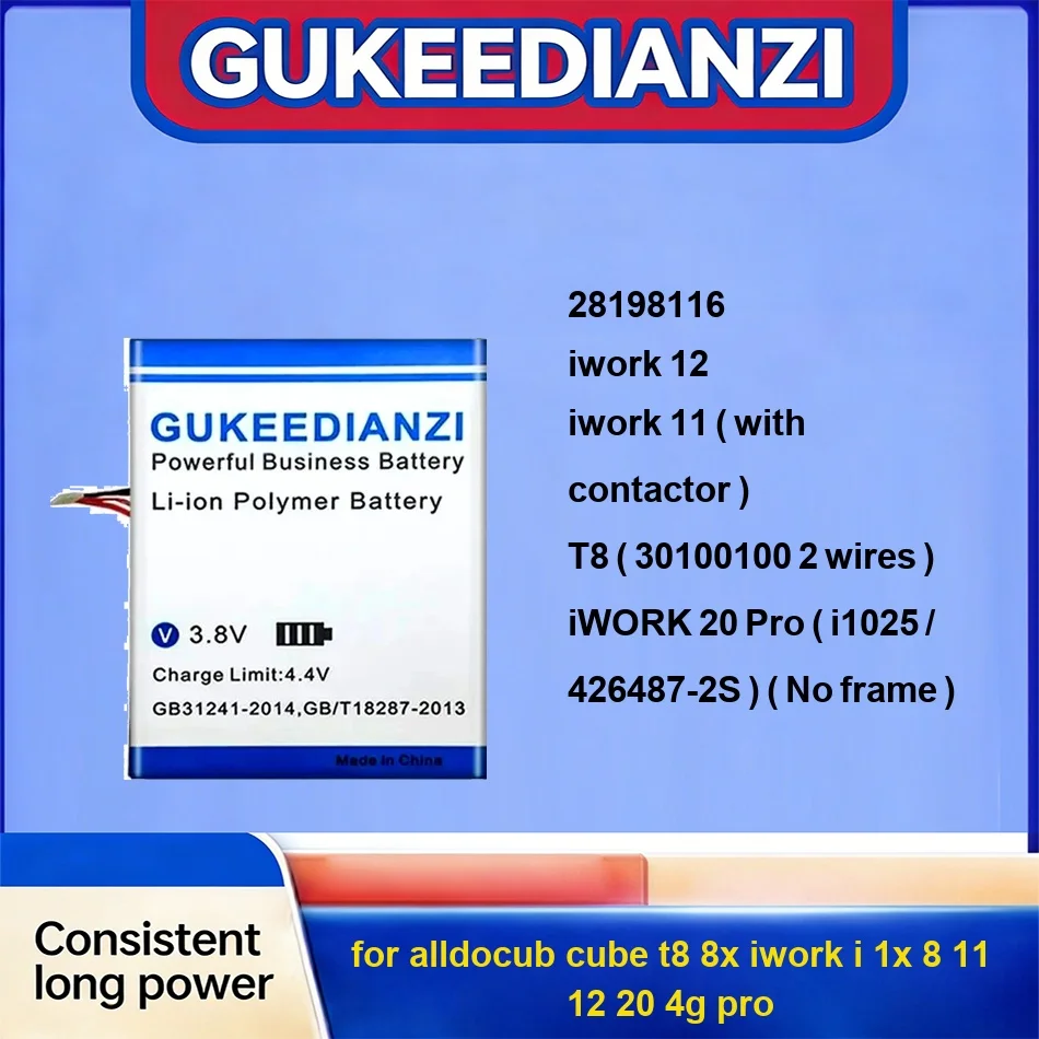 

Tablet Battery Fast Charging 28198116 6100-15100mAh For Alldocub Cube T8 8X Iwork i 1X 8 11 12 20 4G Pro