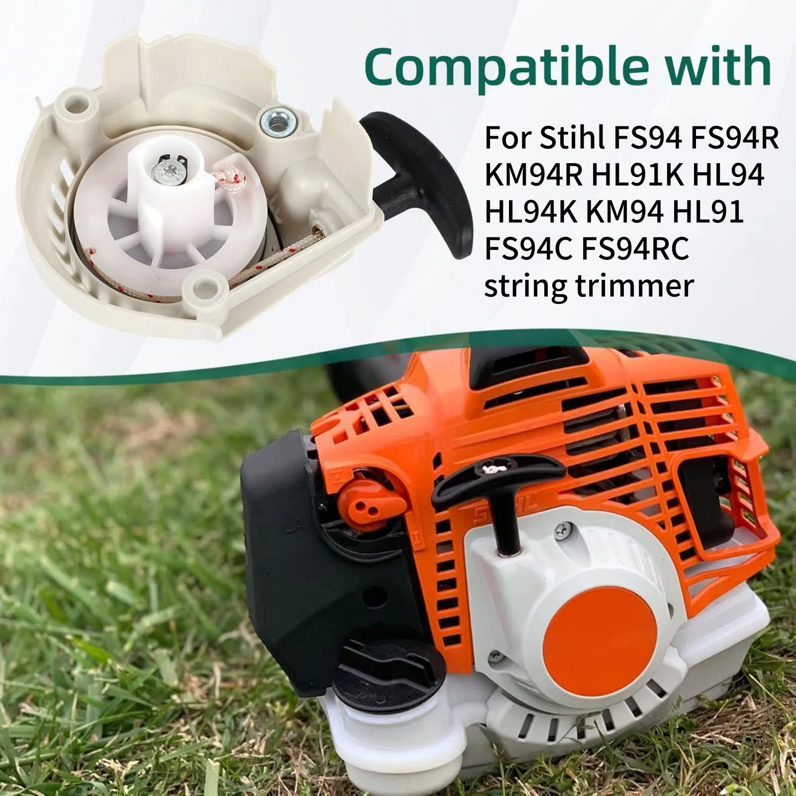 4149 190 4001 String Trimmer Recoil Starter Compatible For Stihl HL91K HL94 HL94K FS94 FS94C FS94RC FS94R KM94R KM94 HL91