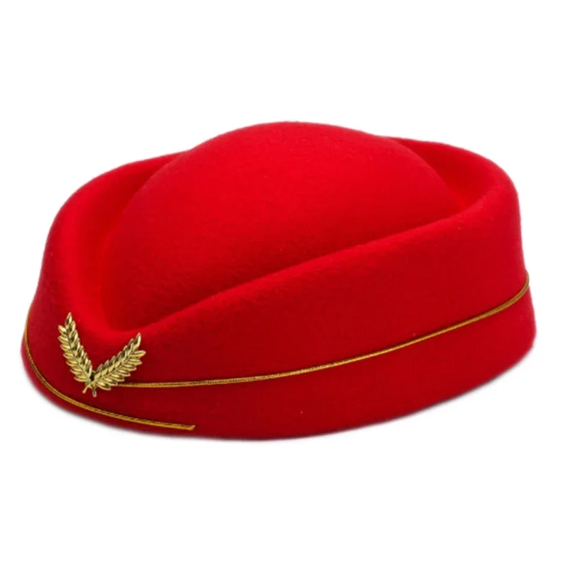 667E Air Hostesses Hat Stewardess Hat Hat Women Formal Uniform Caps Accessory