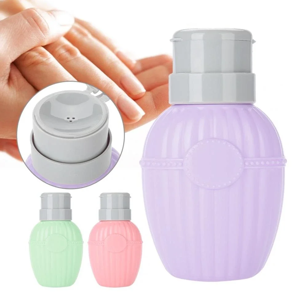 

Nail Art Pump Bottle 250ml Empty Liquid Polish Wash Remover Dispenser Cleaner Refillable