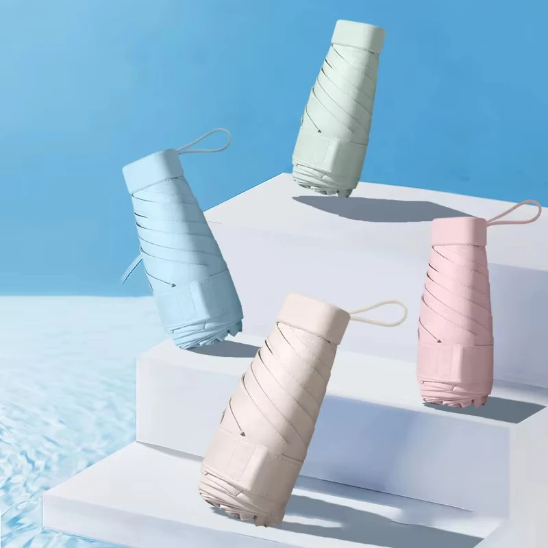 Xiaomi MIJIA UPF50+ Mini Compact Pocket Umbrella for Women Light 5 Folding Sun Protection Sun and Rain Small Card Bag Umbrellas