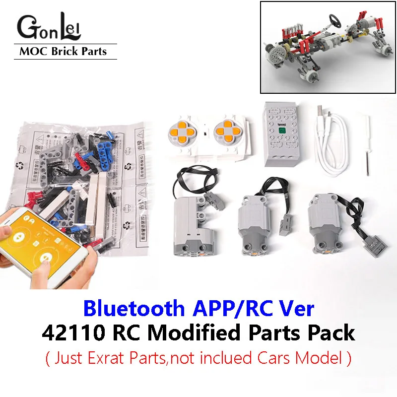 Moc Custom Technische App Control Rc Motor Set Modificatie Bouwstenen Kit Voor Land 42110 Verdedigers Rover Suv Diy Bricks Speelgoed
