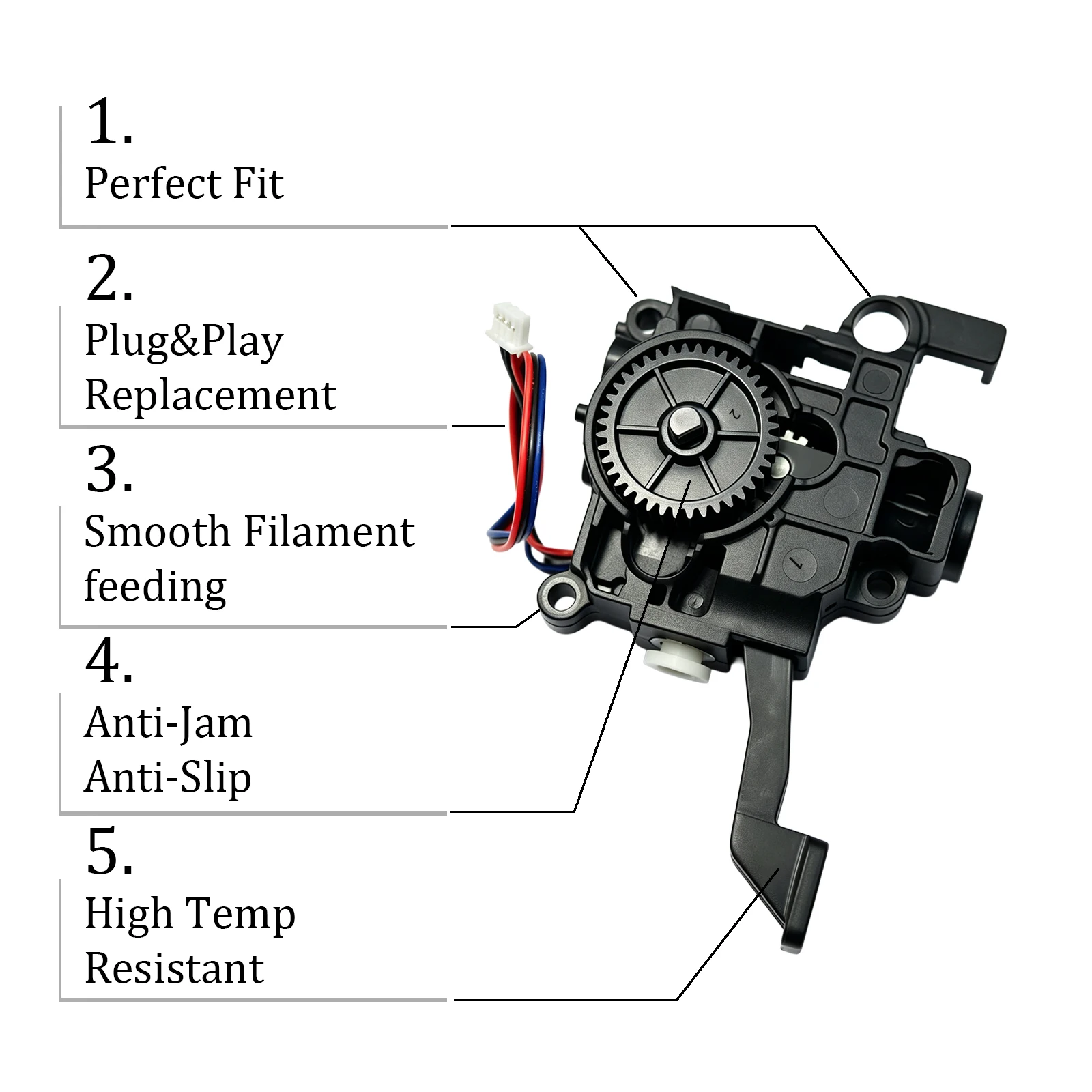 Original‑Spec Extruder Kit for Anycubic Kobra S1 / S1 Combo Metal Gear Extruder Module Anti‑Jam S1C 3D Printer Replacement Parts