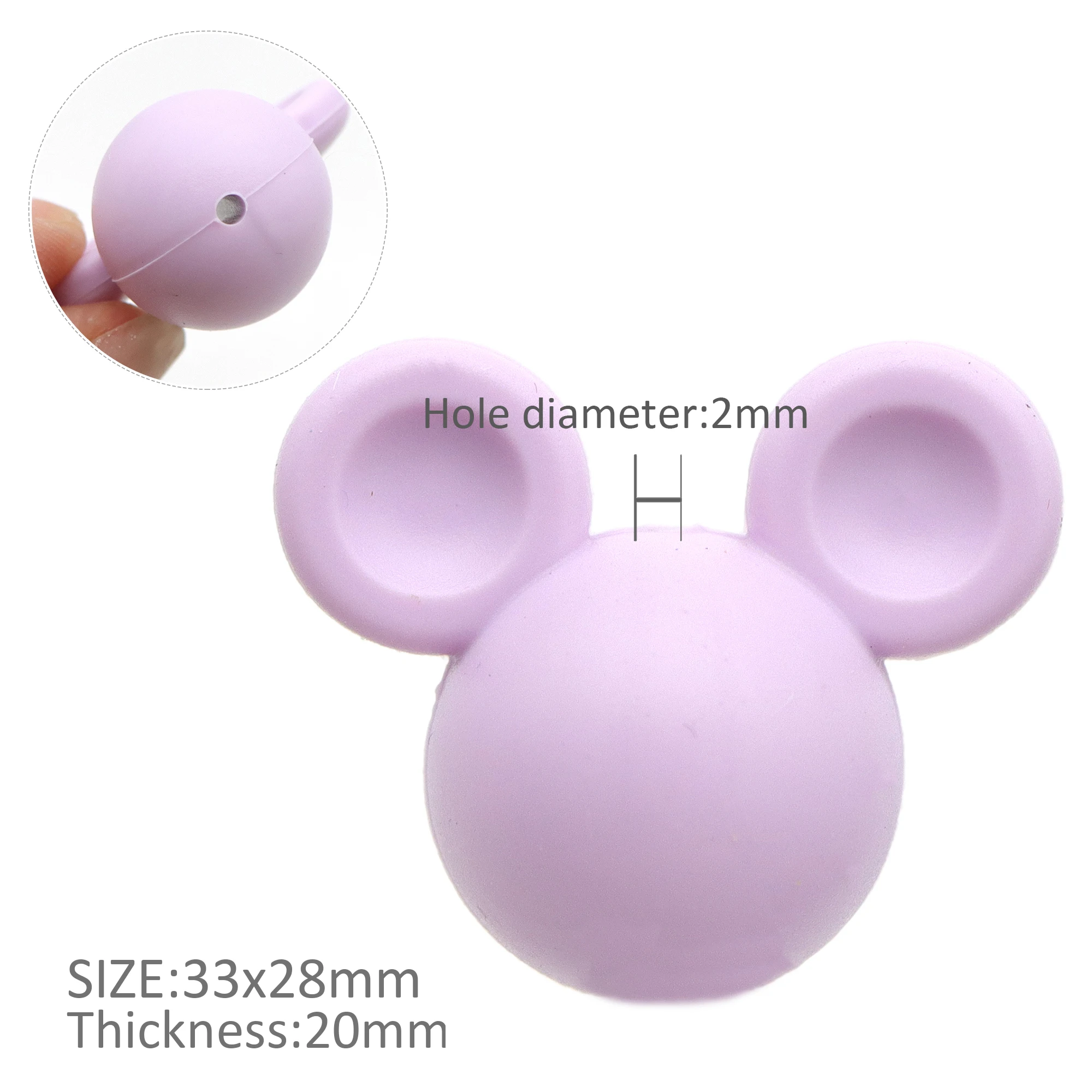 Mickey Head Silicone Beads Various Beads Jewelry Making Make Bracelets DIY Pacifier Chain Accessories For Jewelry Beads