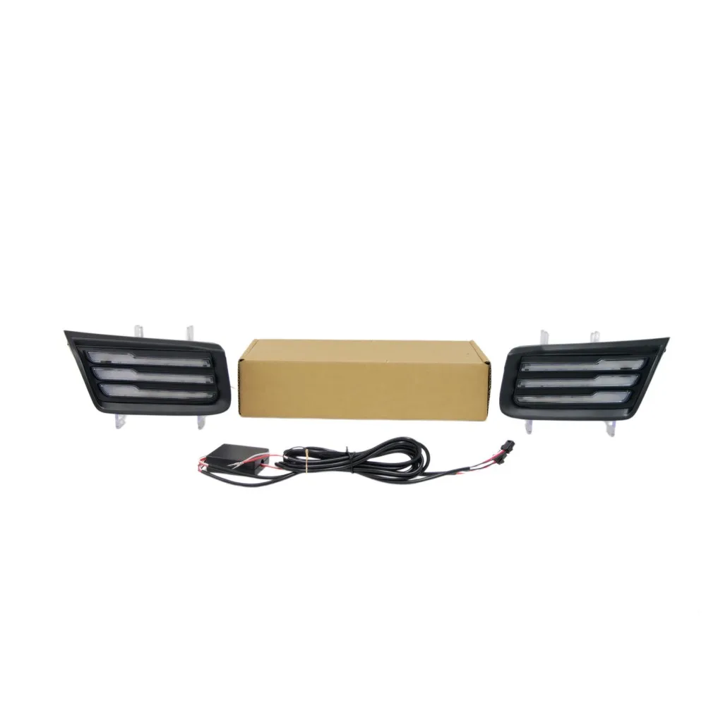 

July King Car Daytime Running Lights Compatible with Toyota RAV4 Woodland 2026, 6000K LED DRL + Streamer Yellow Turn Signals