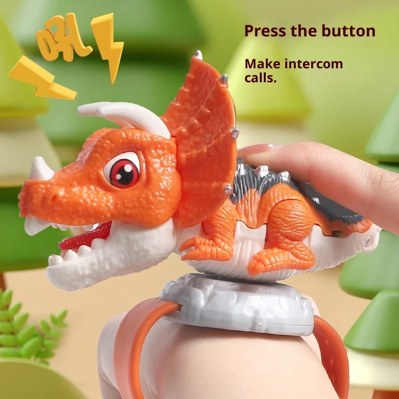 Walkie Talkie de dinosaurio para amigo, juguete de muñeca portátil con diseño de tiranosaurio para jugar al aire libre, el mejor regalo para amigos