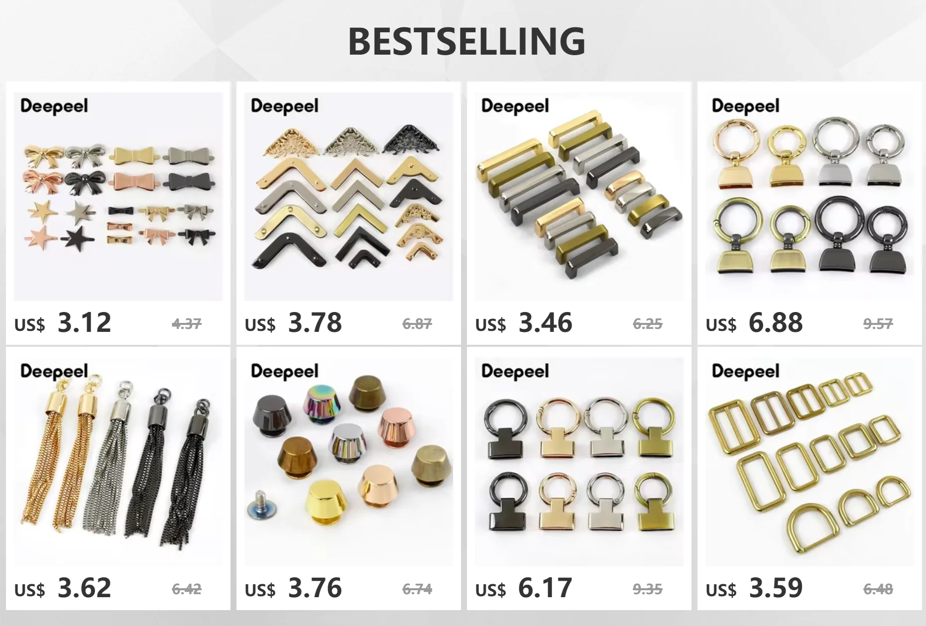 5/10 Stück Deepeel 25/35/40/45/54 mm Handtasche Kantenschutz Schnallen Gepäck Taschen Ecke Dekor Metallverschlüsse DIY Hardware Zubehör – Detail 1
