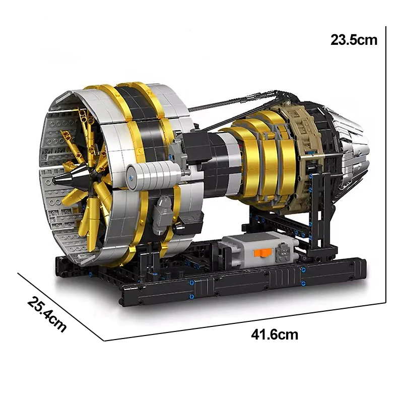 Mould King 10141 Blocco tecnico per auto Il modello di motore per aereo motorizzato Assemblaggio di mattoni per motore Set Regali di Natale per bambini