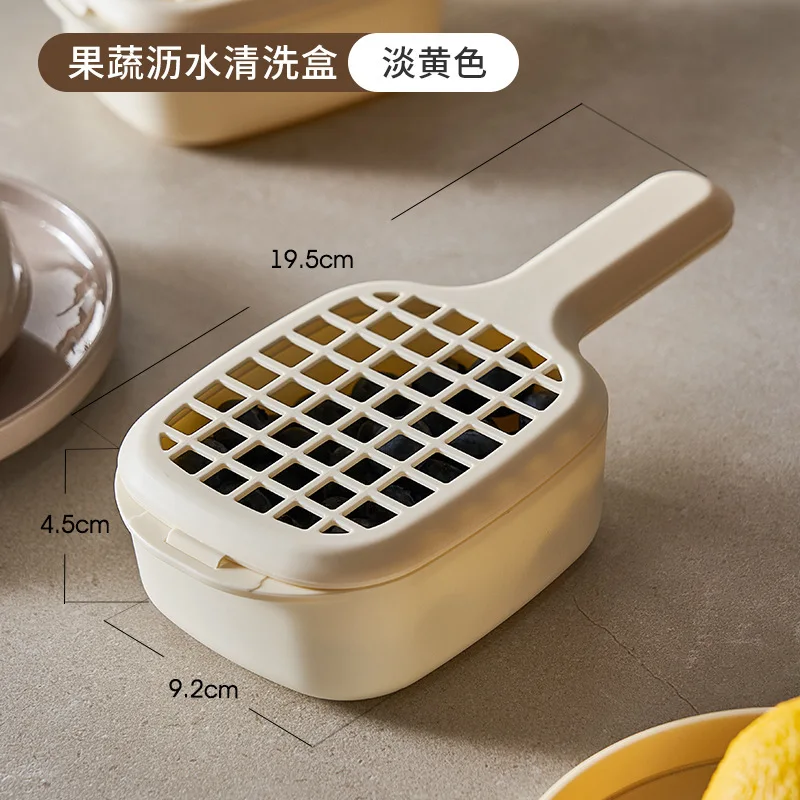 Корзина для мытья фруктов с ручкой, японские черники, качели, сливная корзина, мини-умивальник для фруктов и овощей, фильтрованная вода Wa