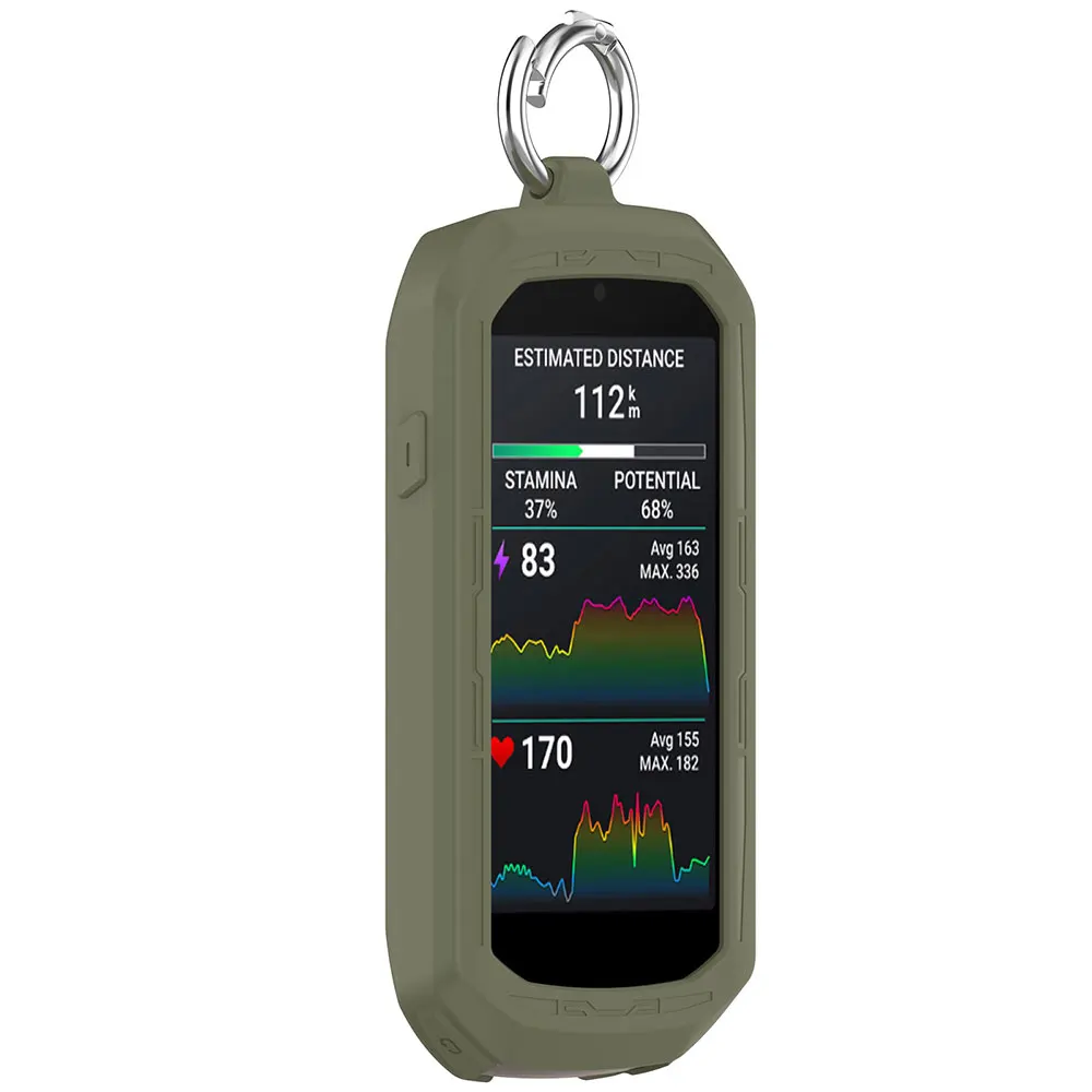 Silicone Case + Films for Garmin Edge 1050 Accessories Screen Protector Film & Soft Protective Full Case Cover
