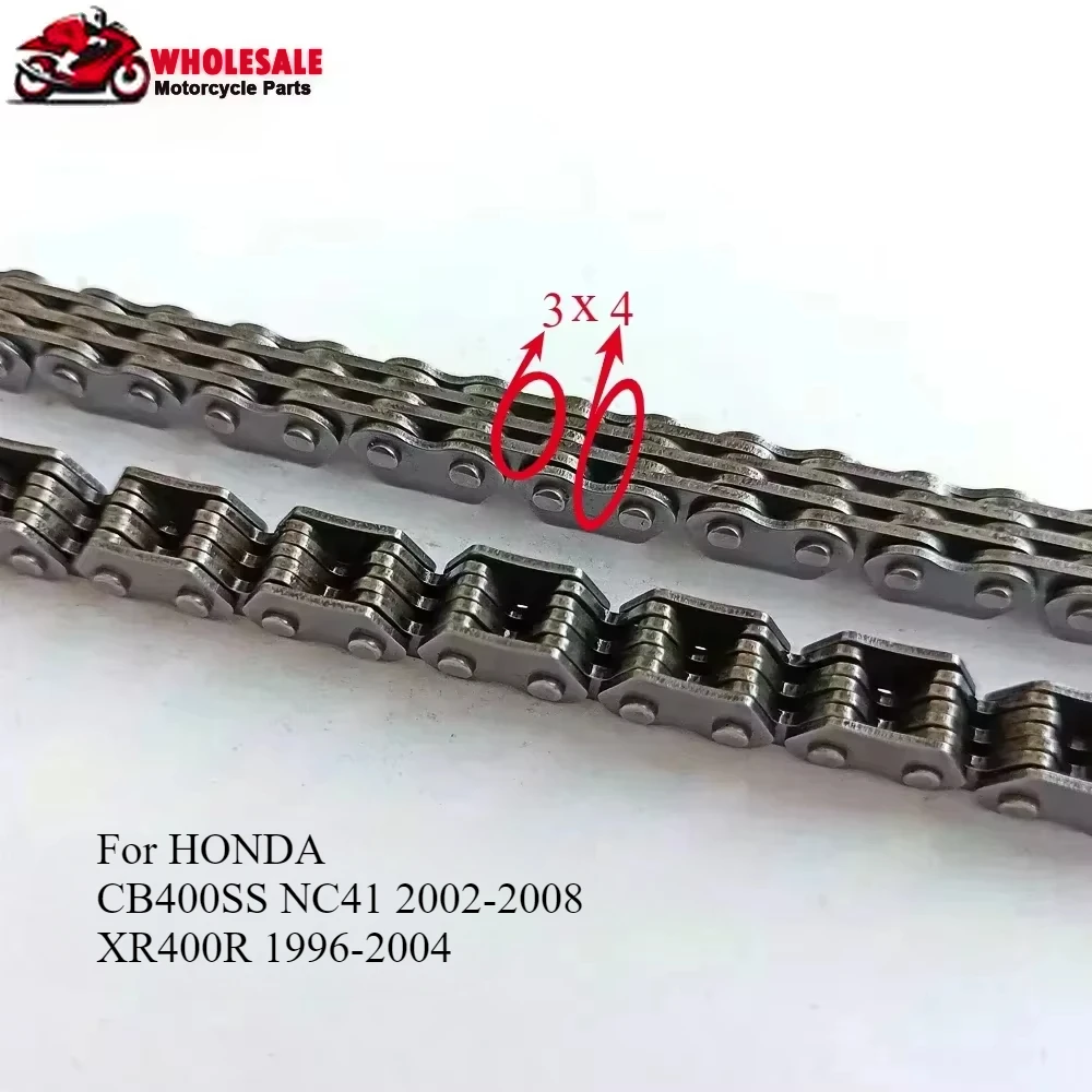 3x4 124L Link Motor Engines Chains Camshaft Timing Chain For Kawasaki EX250 Ninja 250 86-07 GPX EX 250 GPX250 GPX 250R-II 88 124