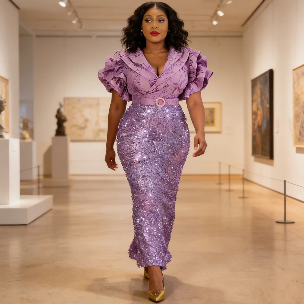 

Роскошные африканские платья с пайетками для женщин: элегантные вечерние платья для свадеб и вечеринок, африканские наряды Дашики, одежда в африканском стиле, платья-робы.