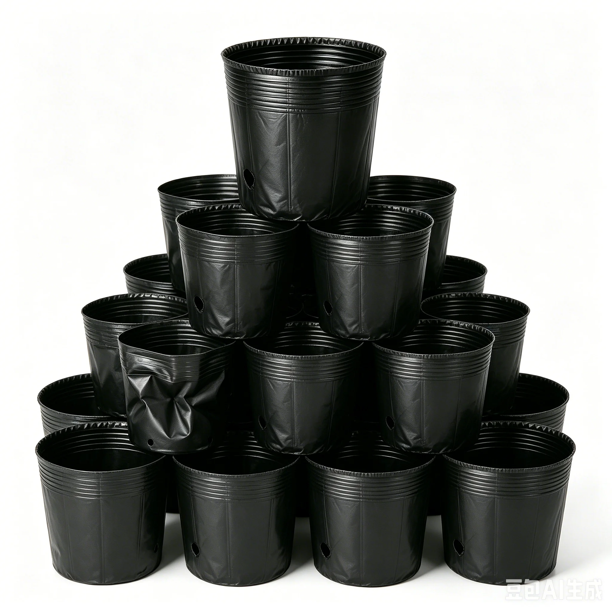 Black PE Nursery Bag Seedling Pot With Breathable Hole Plant Growing Container For Seed Germination Cutting Transplant Gardening