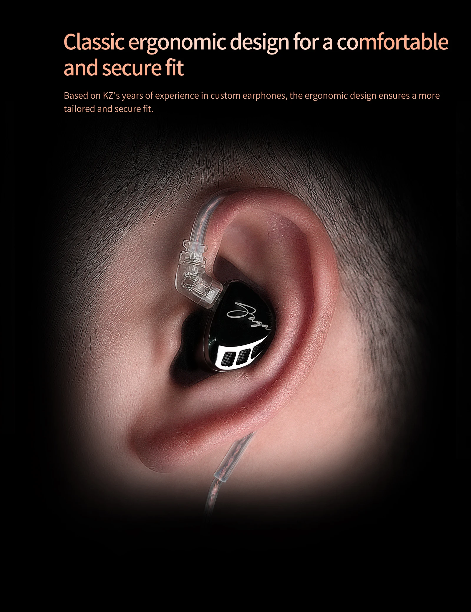 KZ ساغا سماعة أذن سلكية عالية الأداء معدن HIFI باس تحسين 3.5 مللي متر في الأذن ياربود مع هيئة التصنيع العسكري إلغاء الضوضاء لمراقبة المسرح