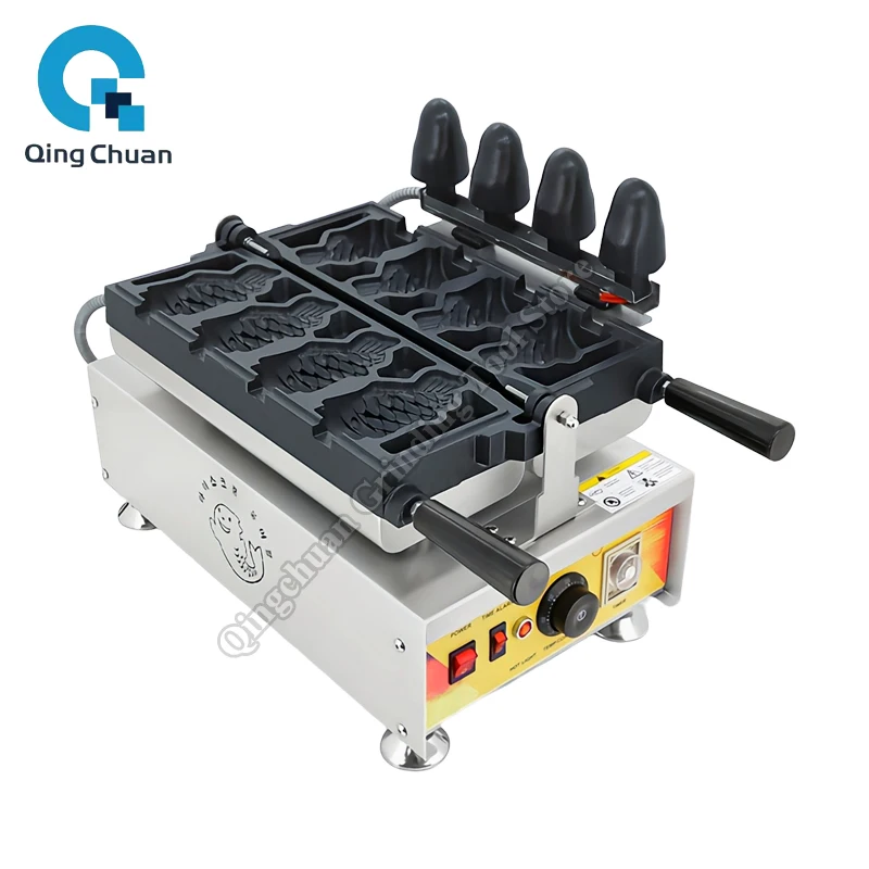 Máquina de Waffles con Forma de Pez, Máquina Eléctrica Comercial para Hacer Waffles de Helado con Forma de Pez, Máquina para Hacer Waffles de Pez con Ojos Cerrados