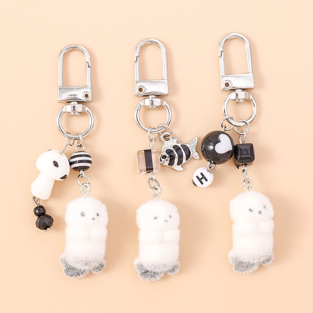 

Aihua Cute 3D Fluffy Soft Cat Key Ring for Women Girls Animal Keychain Handbag Pendants DIY Key Chain Jewelry Gifts