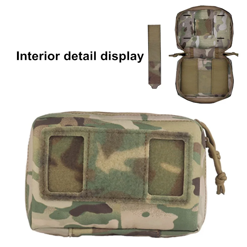 Panel MOLLE plegable de pecho con soporte móvil y doble cremallera