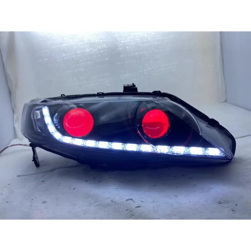 Headlight Assembly Devil Eye for Honda civic Modified Led Daytime Running Light Car Auto Accessories