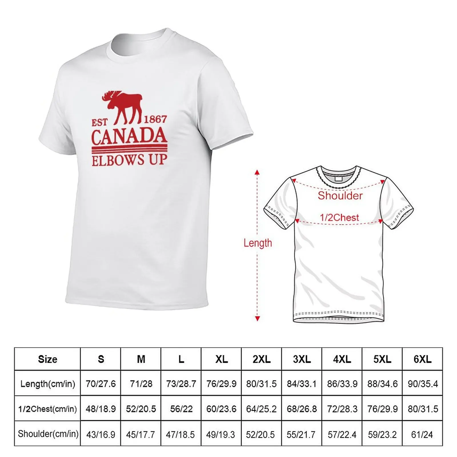 Elbows Up Canada - EST 1867 2 T-Shirt hippie clothes sublime T-shirts for men cotton