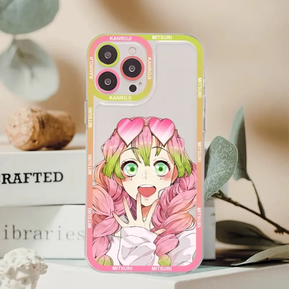 Kanroji Mitsuri anime Phone Case For iPhone 15 11 12 13 14 Mini Pro Max XR X XS TPU Clear Case