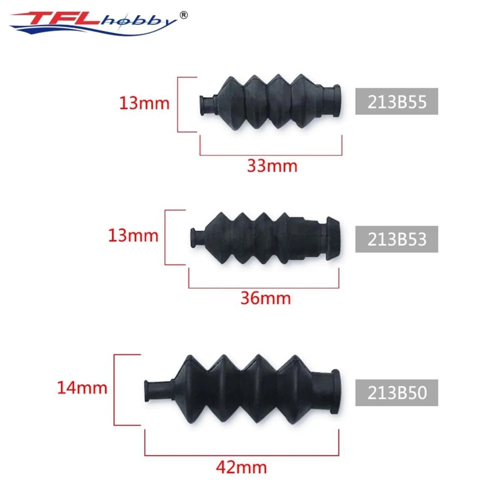 TFL Genuine Parts 2pcs Flex-Rod Boots, Linkage rod boots, Waterproof Organ shaped Sleeve for RC Boat