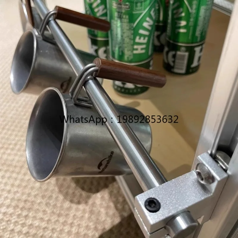 LYY Aluminum Profile Ocean Board Living Room Office Balcony Tea Table with Drawer Storage Dining Table Cabinet Entryway