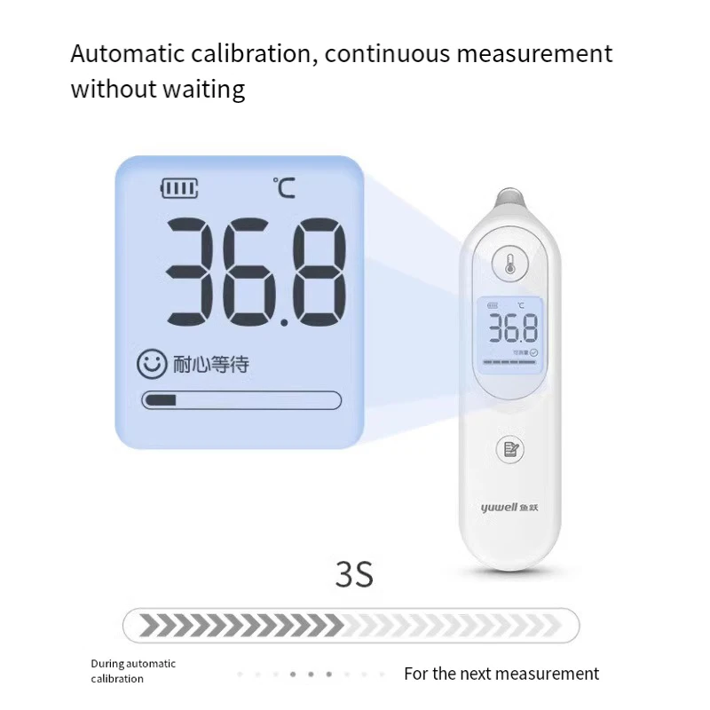 ميزان حرارة الأذن الرقمي للبالغين والأطفال، ميزان حرارة دقيق للحمى بالأشعة تحت الحمراء، قياس درجة الحرارة مئوية فهرنهايت #1