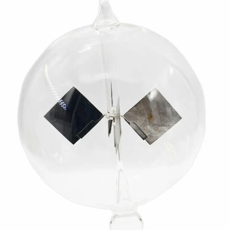

Clear Solar Power Radiometer Sun Light Energy Spinning Vanes Glass Radiometer Science Educational Light Mill SSQ